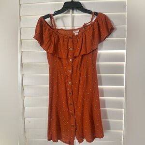 Mossimo Supply Co. Terracotta Button-Up Dress